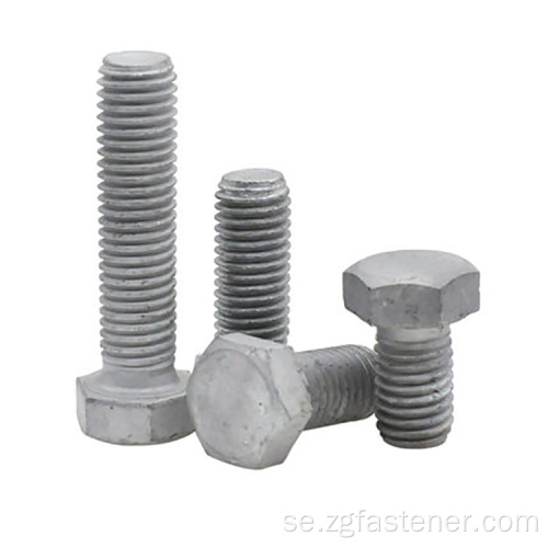 Hot Dip Galvanized Hexagon Head Bolt DIN933 Hex Head Bults